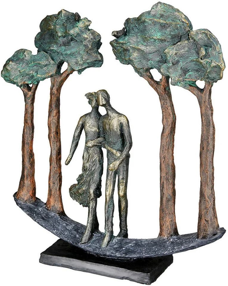 Casablanca by Gilde Dekofigur Skulptur 'Under Trees' Kunstharz Bronzefarben - Bild 3
