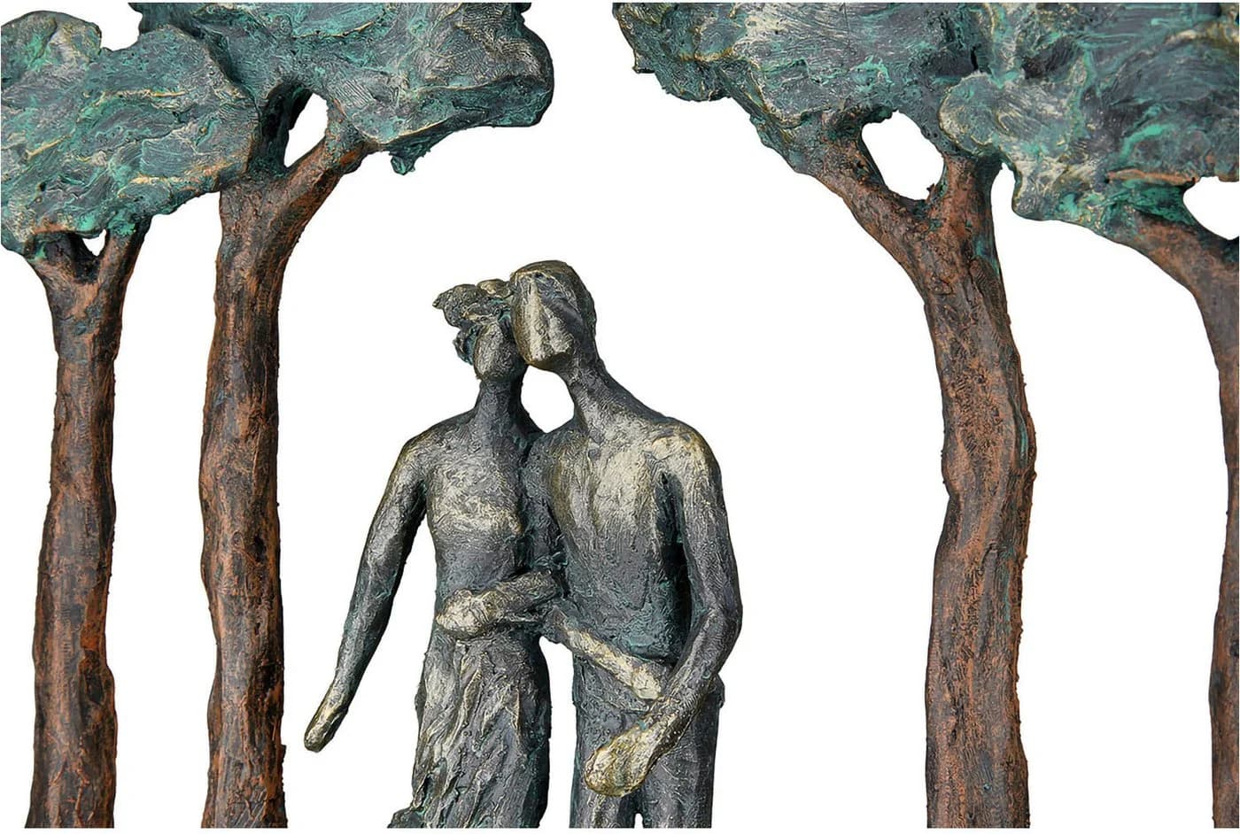 Casablanca by Gilde Dekofigur Skulptur 'Under Trees' Kunstharz Bronzefarben - Bild 4