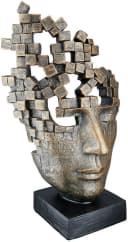 Casablanca by Gilde Dekofigur Male Mask Bronze Kunstharz Bild 1