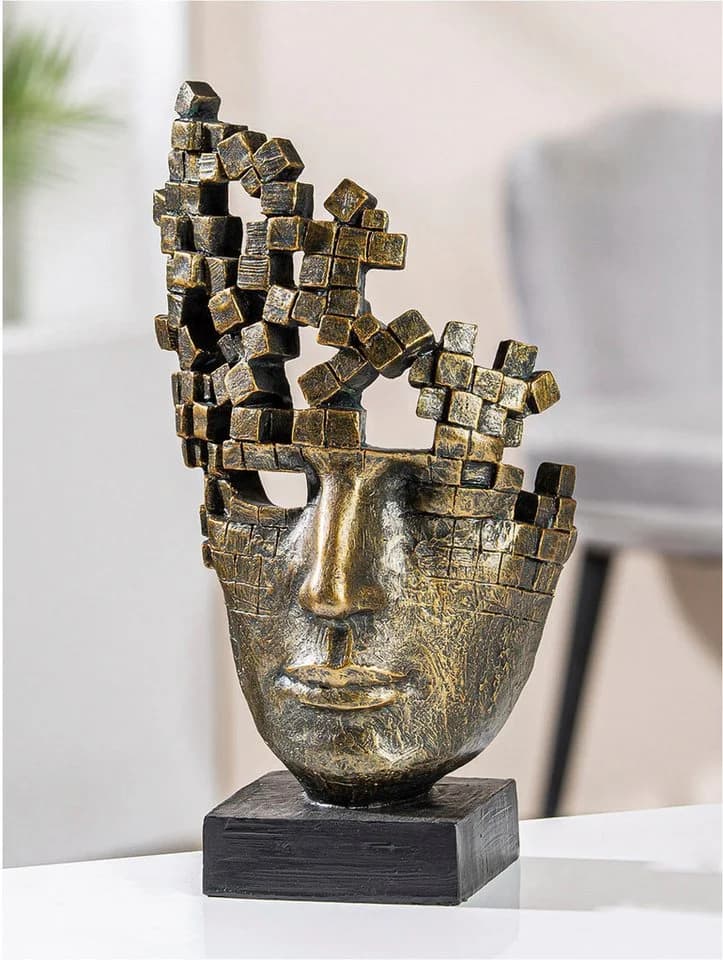 Casablanca by Gilde Dekofigur Male Mask Bronze Kunstharz - Bild 2