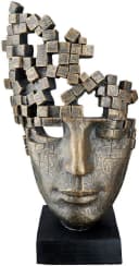 Casablanca by Gilde Dekofigur Male Mask Bronze Kunstharz Bild 3