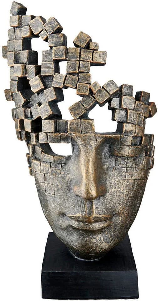 Casablanca by Gilde Dekofigur Male Mask Bronze Kunstharz - Bild 3