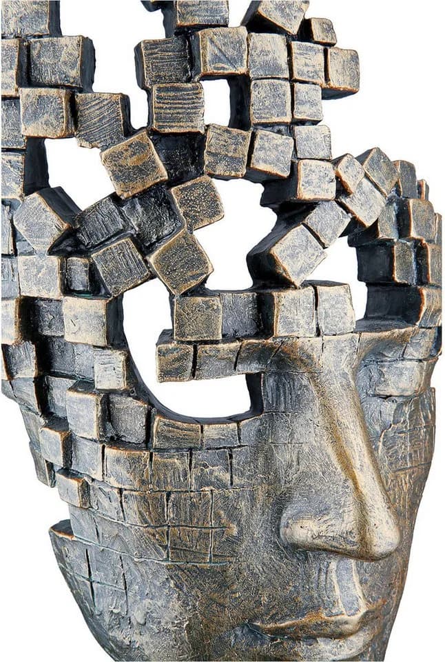Casablanca by Gilde Dekofigur Male Mask Bronze Kunstharz - Bild 4