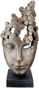 Casablanca by Gilde Dekofigur Female Mask Skulptur Bronze Bild 1