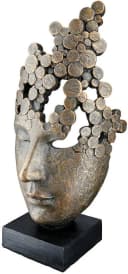 Casablanca by Gilde Dekofigur Female Mask Skulptur Bronze Bild 3