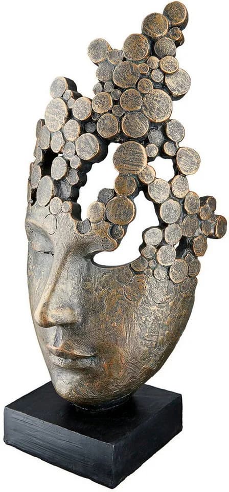 Casablanca by Gilde Dekofigur Female Mask Skulptur Bronze - Bild 3