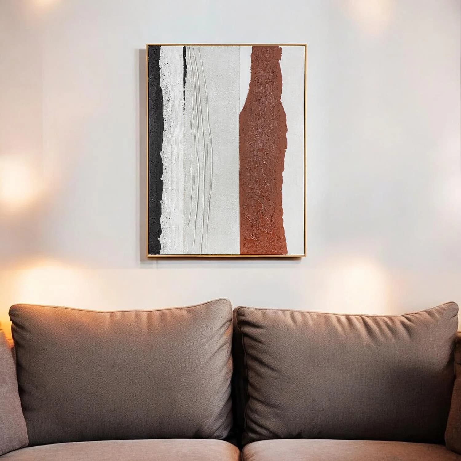 Gilde Leinwandbild Harat rechteckig Braun Gold Schwarz Weiß