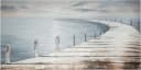 GILDE Leinwandbild Steg Blau Handbemalt Maritim Bild 2