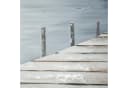 GILDE Leinwandbild Steg Blau Handbemalt Maritim Bild 3