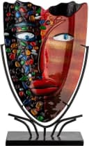 Casablanca by Gilde Dekovase Face Handbemalt Rot/Schwarz Bild 2