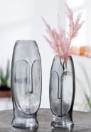 Tischvase Moai Grau Glas CASABLANCA BY GILDE Bild 1