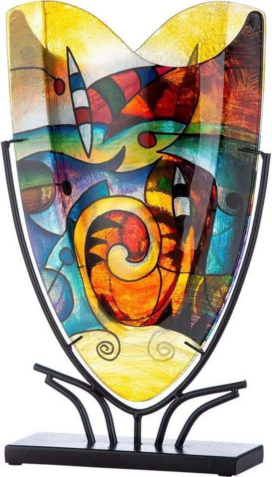 Casablanca by Gilde Dekovase Verona (1 St), dekorative Vase aus Glas, Dekoobjekt - Bild 2