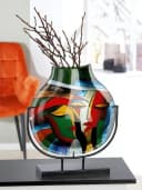 CASABLANCA BY GILDE Dekovase Vero Bunt Glas Metall Bild 1