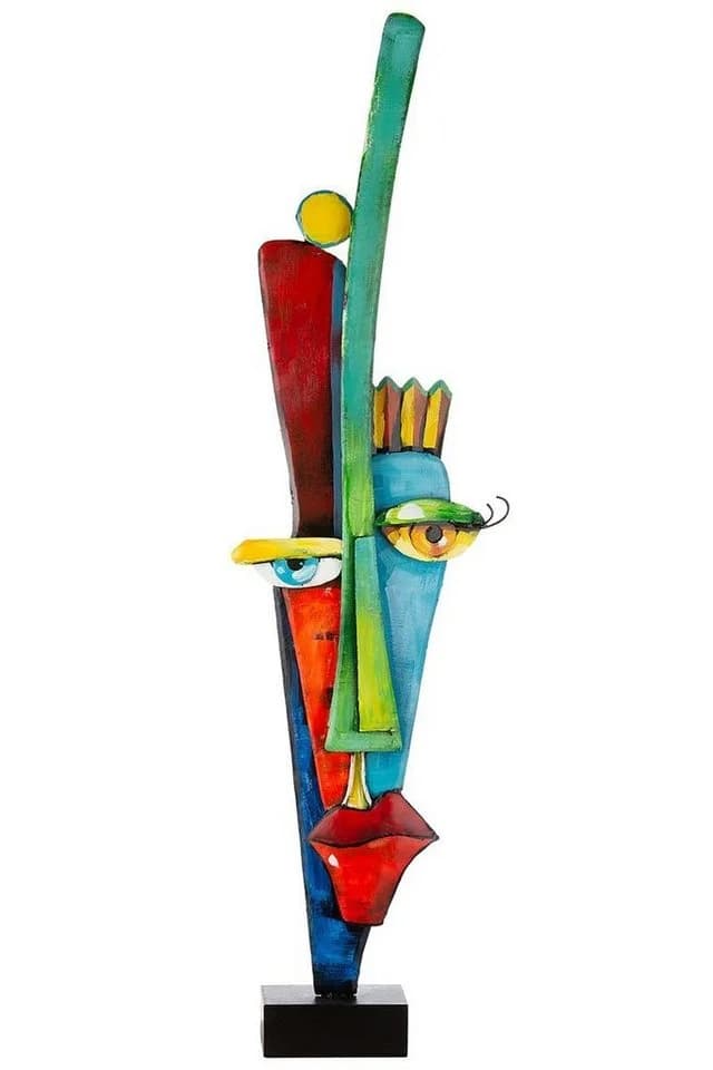 Skulptur Alta fronte Mehrfarbig Metall 28x101 cm