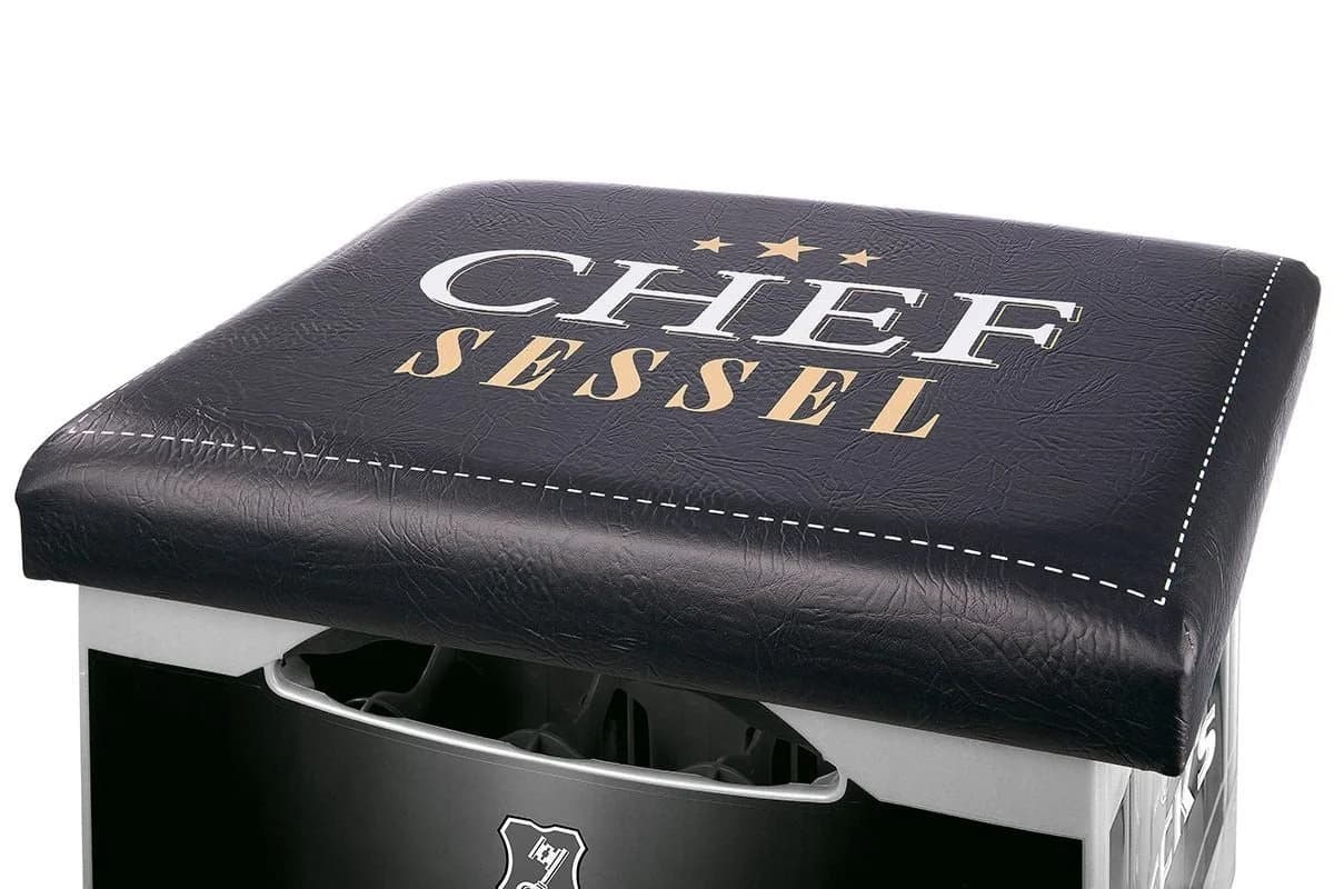 GILDE Kunststoff Sitzpolster 'Chef Sessel' 49831 Schwarz/Weiß/Gold - Bild 3