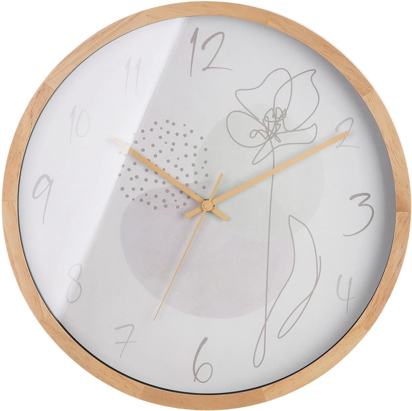 Wanduhr CASABLANCA BY GILDE One Line Flower beige
