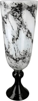 CASABLANCA Tischvase Pokal Vase Trophy Schwarz-Weiß Glas Bild 2