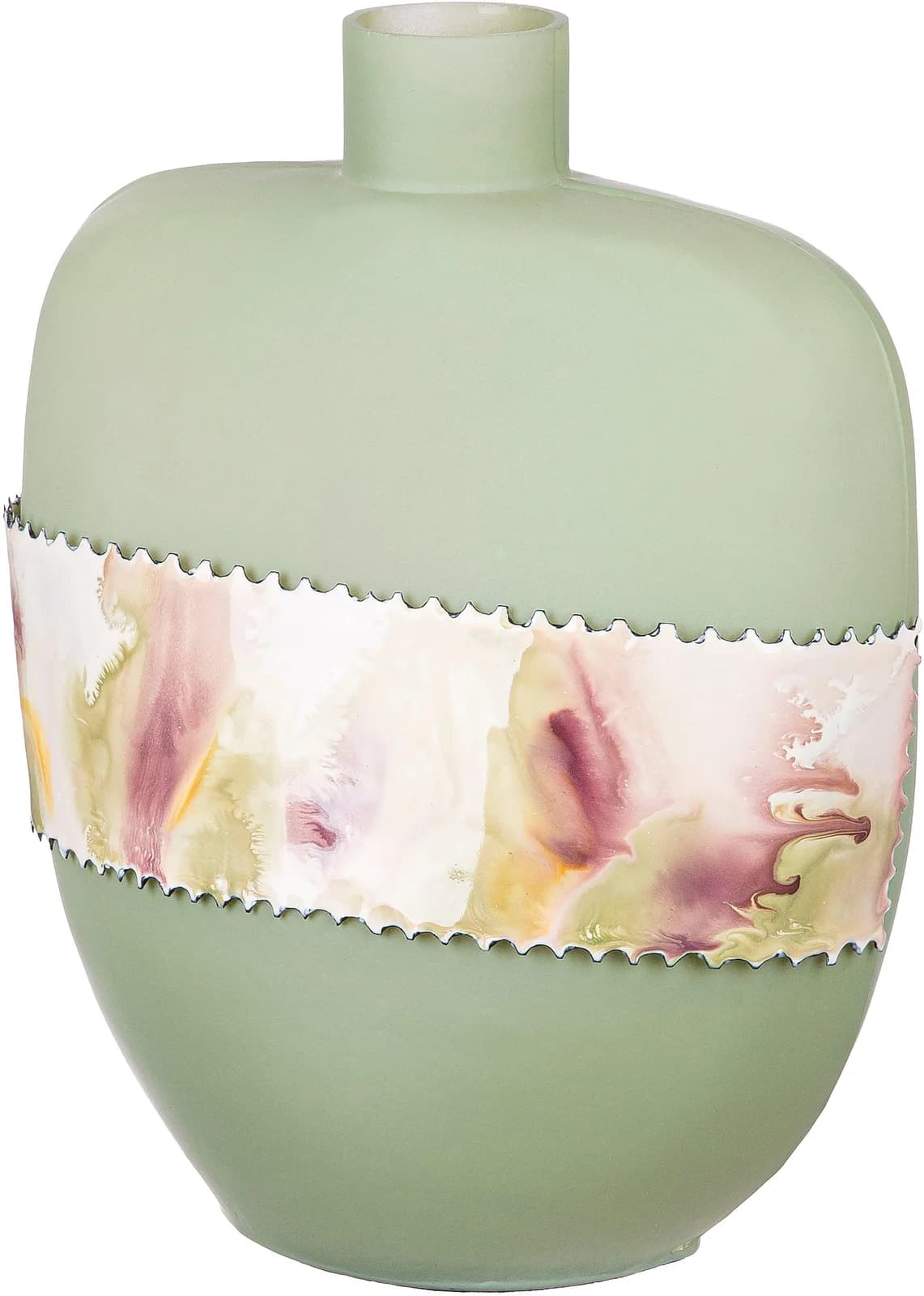 Tischvase Imperial bunt Aluminium Glas Vasen GILDE