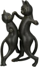 Gilde Gatto-Duo Katze Dekofigur Schwarz/Gold Kunstharz Bild 1