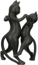 Gilde Gatto-Duo Katze Dekofigur Schwarz/Gold Kunstharz Bild 3
