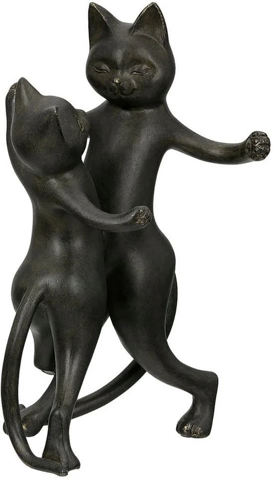 Gilde Gatto-Duo Katze Dekofigur Schwarz/Gold Kunstharz - Bild 4