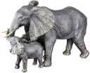 Casablanca by Gilde Elefantenfamilie Figur Schwarz Gold Kunstharz Bild 3
