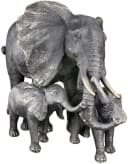Casablanca by Gilde Elefantenfamilie Figur Schwarz Gold Kunstharz Bild 4
