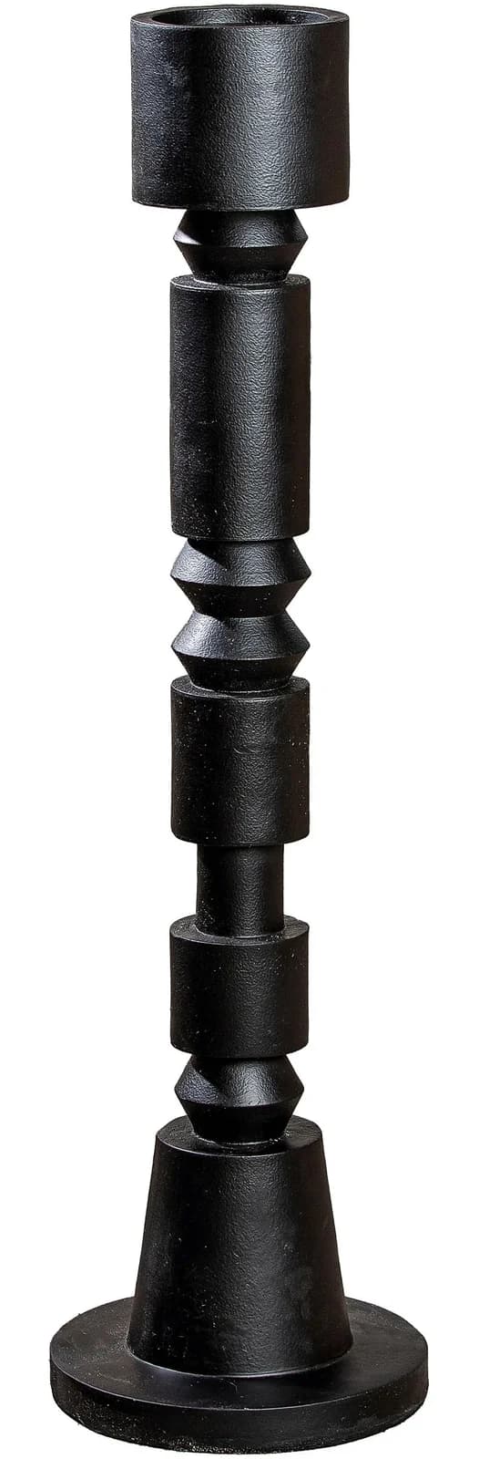 Standkerzenhalter CASABLANCA BY GILDE Kerzenleuchter Phillip Schwarz Polyresin