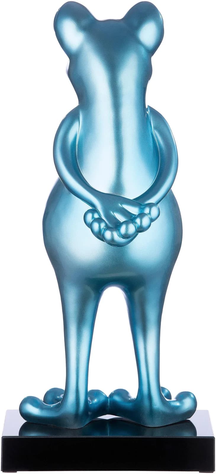 CASABLANCA BY GILDE Skulptur Frosch Petrol Blau Kunstharz Deko