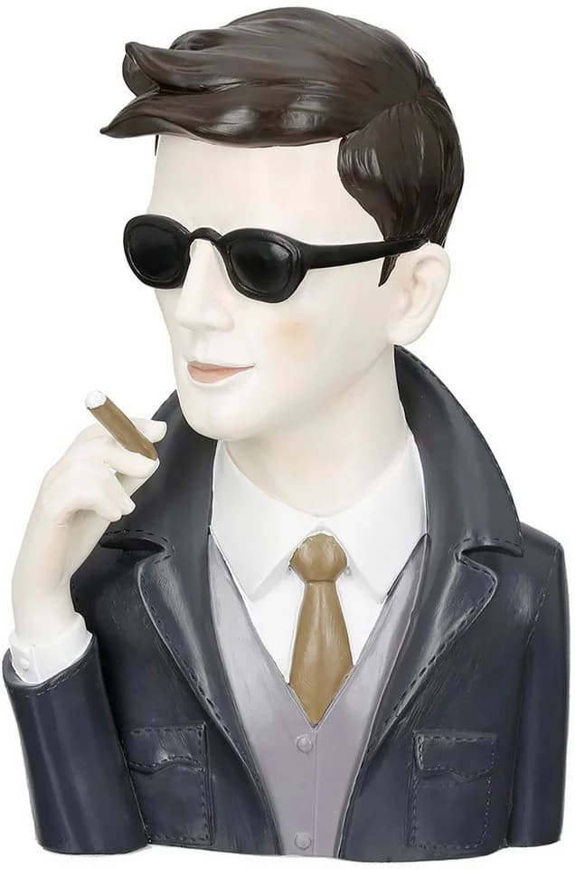 Casablanca by Gilde Dekofigur Gentleman Grau/Schwarz Polyresin