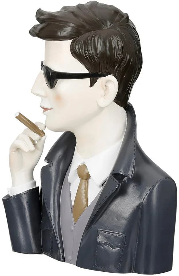 Casablanca by Gilde Dekofigur Gentleman Grau/Schwarz Polyresin - Bild 3