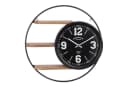 Wanduhr aus Metall und Holz in klassischem Design Bild 1