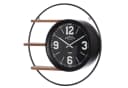 Wanduhr aus Metall und Holz in klassischem Design Bild 3