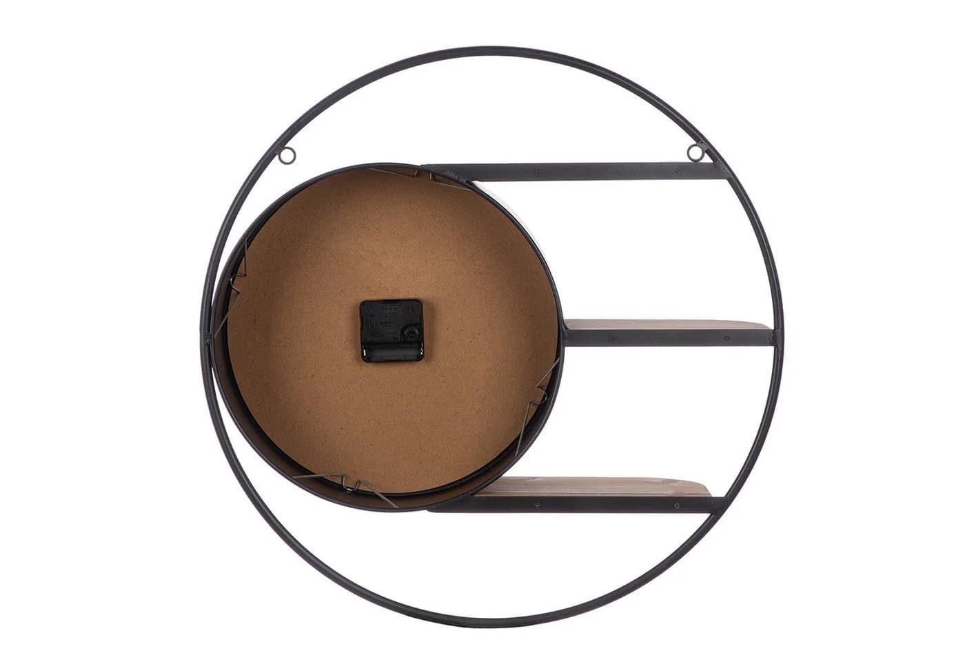 Wanduhr aus Metall und Holz in klassischem Design - Bild 4
