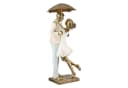 Gilde Dekofigur Love in the Rain Paar mit Schirm Bronze Bild 2