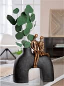 Casablanca by Gilde Tischvase Movement Schwarz Kunstharz Bild 1