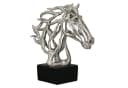 Gilde Skulptur Cheval Silber Kunstharz Bild 2