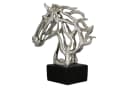 Gilde Skulptur Cheval Silber Kunstharz Bild 3