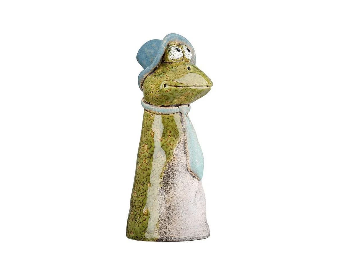 MF Froschpaar Lilly & Max Keramik Zaunfigur Grün 22 cm - Bild 4