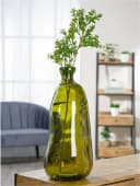 GILDE Bodenvase Organical grün Glas Bild 1