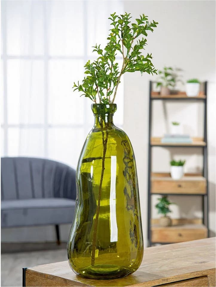 GILDE Bodenvase Organical grün Glas