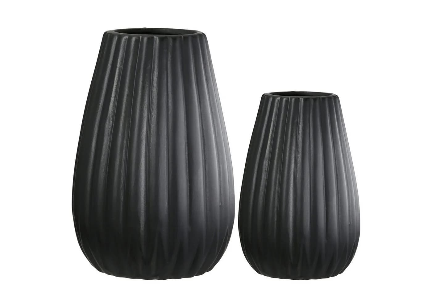 Casablanca by Gilde Dekovase PIEGA 2er Set Schwarz Porzellan - Bild 4