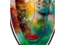 CASABLANCA Tischvase oval lila Glas Metall Bild 3