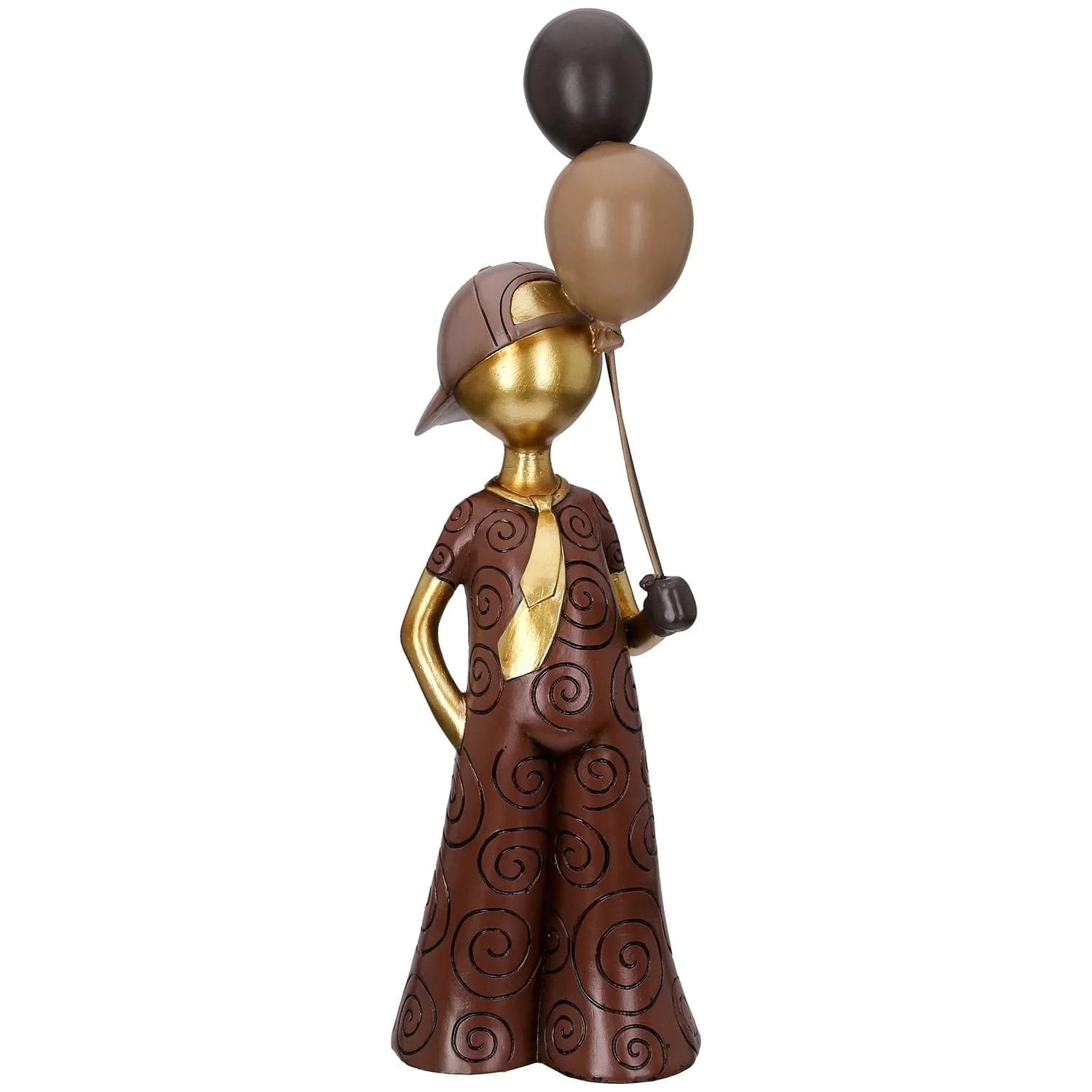 Dekofigur GILDE Figur Ballonjunge Braun