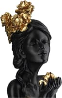 Gilde Skulptur Frau Rosenliebe Schwarz Gold Kunstharz Bild 5