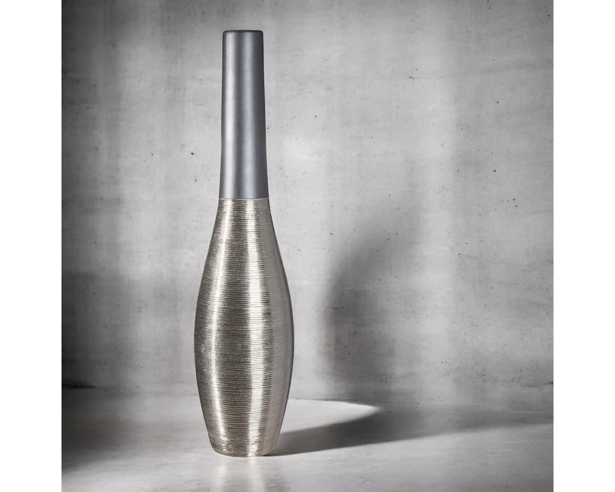 Gilde Bodenvase Kegel London Anthrazit Keramik