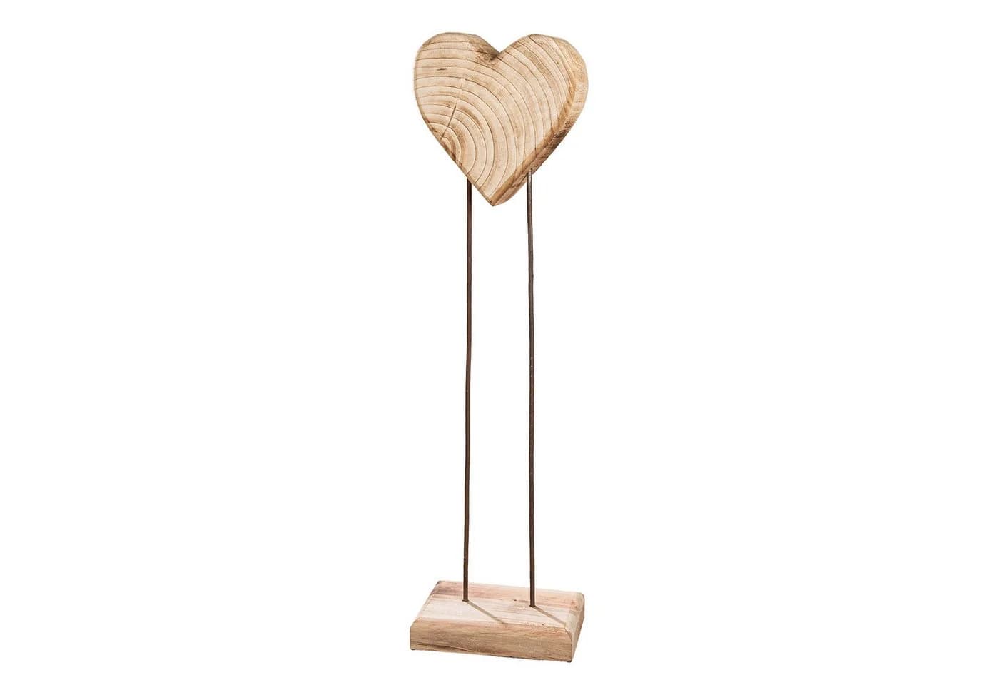 GILDE Standrelief SOUL Herzmotiv Holz Natur - Bild 2