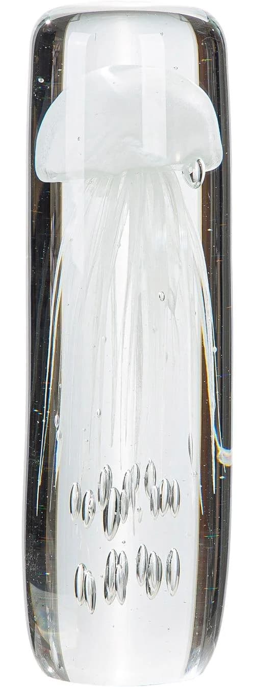 Gilde Glasdekofigur Qualle Transparent Weiß