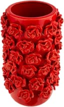 Elegante Rot Keramik Vase Bild 3