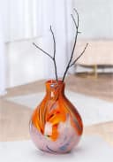 GILDE Tischvase Vase Dream orange Glas Bild 1